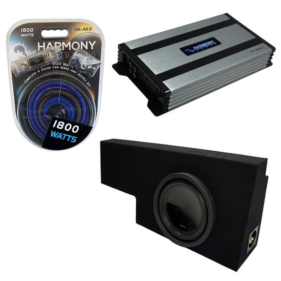 Fits 01-06 GMC Sierra 1500 Crew Alpine SWT-10S2 Ported 10" Sub Box HA-A800.1 Amp