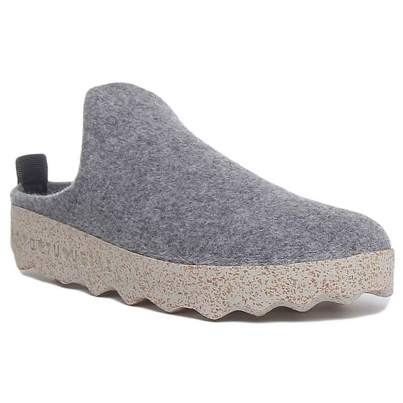 Asportuguesas Come Women's Chunky Rubber Cork Sole Slip On Slippers In Grey Size 5.5/6