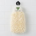thumbnail image 2 of Unique Bargains Fluffy Chenille Hanging Hand Towel Absorbent Towel Yellow 10" x 4", 2 of 6