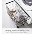 thumbnail image 6 of Yamazaki Home Rolling Wire Basket, Black, Steel, 9.8 gallons, 35 liters, Supports 11 pounds, Minimal Assembly, 6 of 7