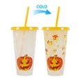 thumbnail image 4 of melotizhi Color Changing Cups With Lids And 24oz Plastic Halloween Set Halloween Cups Reusable Cups With Lids, Blue, 4 of 6