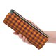 thumbnail image 5 of Disketp Fall Buffalo Plaid Estuche Organizador de Lápices de Cuero, Estuche de Oficina con Cremallera para Bolígrafo y Lápiz, 5 of 6