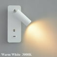 thumbnail image 3 of Lámpara de pared minimalista, accesorio de iluminación con interfaz USB, aplique decorativo de 3000 K de luz blanca cálida de para el hogar, sala ,, 3 of 8