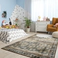 thumbnail image 4 of FULIE 4'x6'Rugs Vintage Floral Rug Retro Large Traditional Floor Carpet,Brown/H-15, 4 of 7
