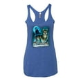 thumbnail image 2 of Wild Bobby, Wolf Howling At the Full Moon Wolf Pack Animal Lover Tri-Blend Racerback Tank Top, Vintage Royal, Large, 2 of 3