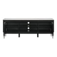 thumbnail image 4 of Furniture of America Stallia Modern TV Stand for TVs up to 80" with Open Shelf and Sintered Stone Top, Black, 4 of 8