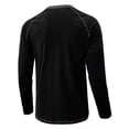 thumbnail image 2 of Hanerdun Men Polo Shirts Male Pullover Zipper Long Sleeves T-Shirt Dark Gray 2XL, 2 of 5