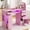 Pink, variant on Nail Desk for Nail Tech with Lockable Wheels, Rolling Manicure Table w/LED Light Display Cabinet , Storage Drawers, Wrist Cushion for Beauty Salon, Spa & Home