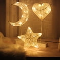 thumbnail image 4 of Cateissary Lámpara LED de , luz nocturna pequeña, iluminación decorativa de ratán para fiesta, Festival, Navidad Kits de decoración para fiestas No.03, 4 of 6