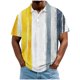 thumbnail image 2 of Blusa y camisa de manga corta con cuello vuelto para hombre, informal, de moda, de color liso, con botones, solapa y hebilla de gancho, camiseta de manga corta de poliéster para hombre., 2 of 5