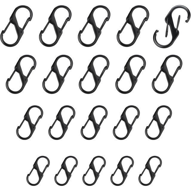 Dimeho Lot de 20 Clips à Fermeture Éclair Anti-Vol pour Sac à Dos, Tirettes à Double Porte, Serrures à Ressort, Porte-Clés à Boucle pour Camping, Voyage, Extérieur, Valise, Garde les Fermetures Éclair Fermées