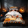 thumbnail image 3 of Homewish Halloween Pumpkin Ghost Twin Duvet Cover, Bat Spider Web Twin Bedding, Gray Orange White, Pumpkin Bat Reversible 2 Pieces, 1 Duvet Cover and 1 Pillowcase, 3 of 7