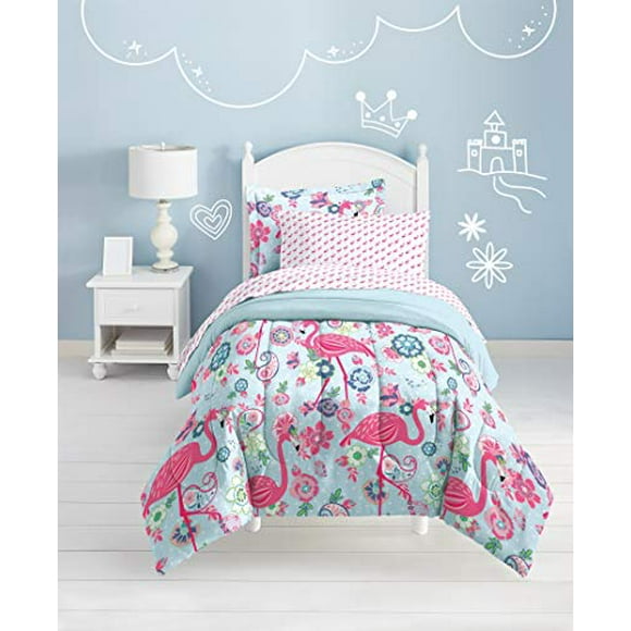 dream FACTORY Flamingo Comforter Set, Pink, Full