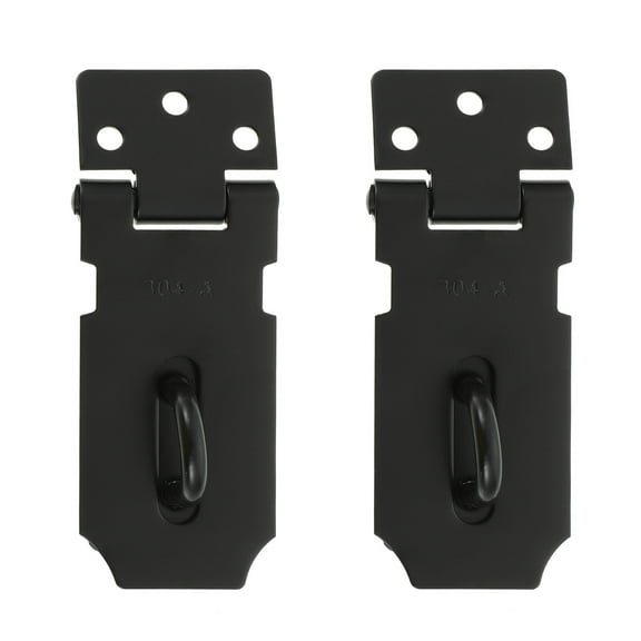 WORGEOUS  2 Sets Padlock Latch Hasp Stainless Steel Locks Toggle Clamp Black