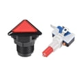 thumbnail image 2 of Botón de juego 39x39x39 Triángulo Interruptor de botón iluminado LED de 12V con microswitch para arcade de video Rojo 5pcs, 2 of 5