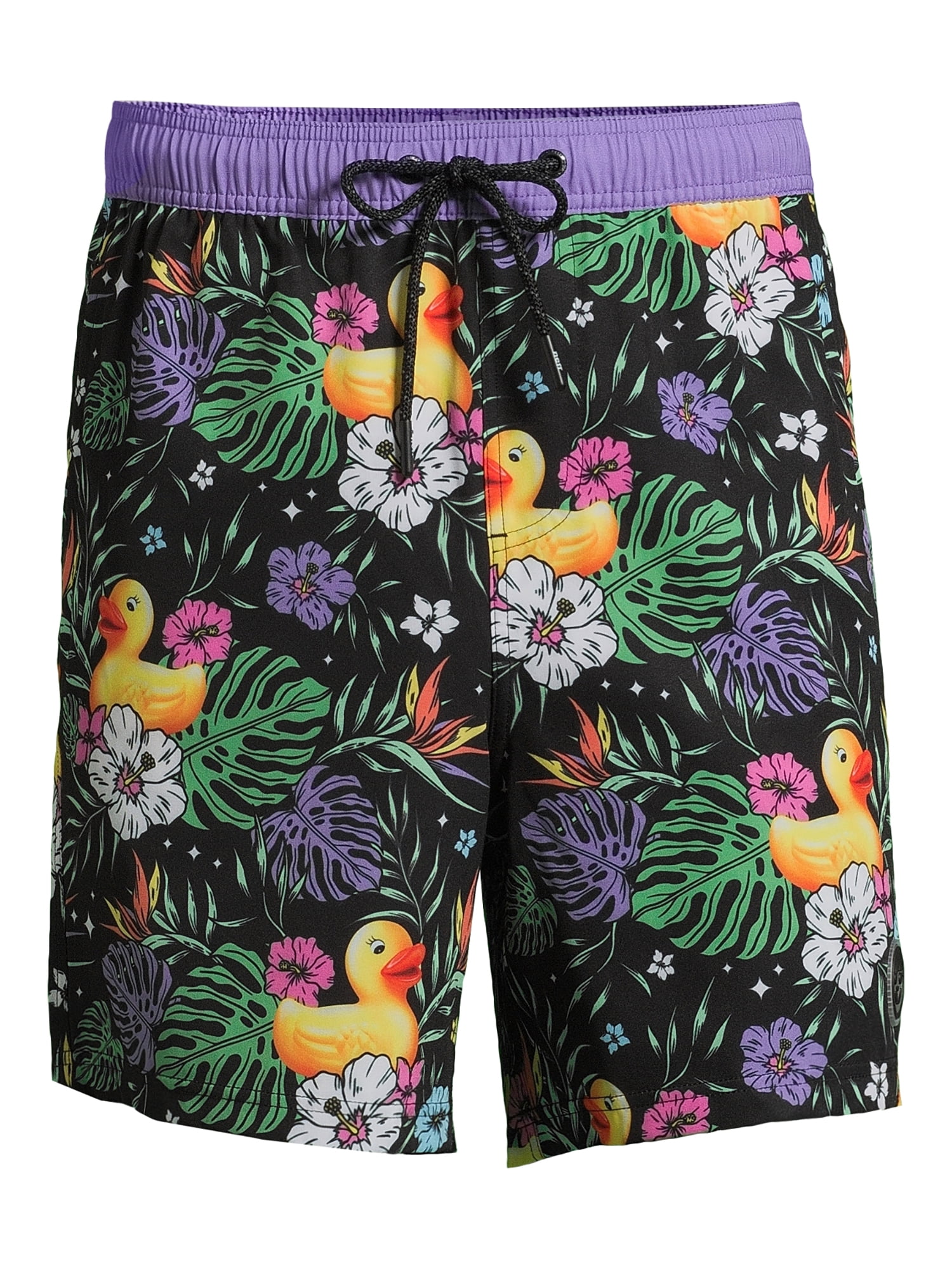 Neff Men's Novelty Print Swim Trunks with Stretch, 7" Inseam, Sizes S-XL