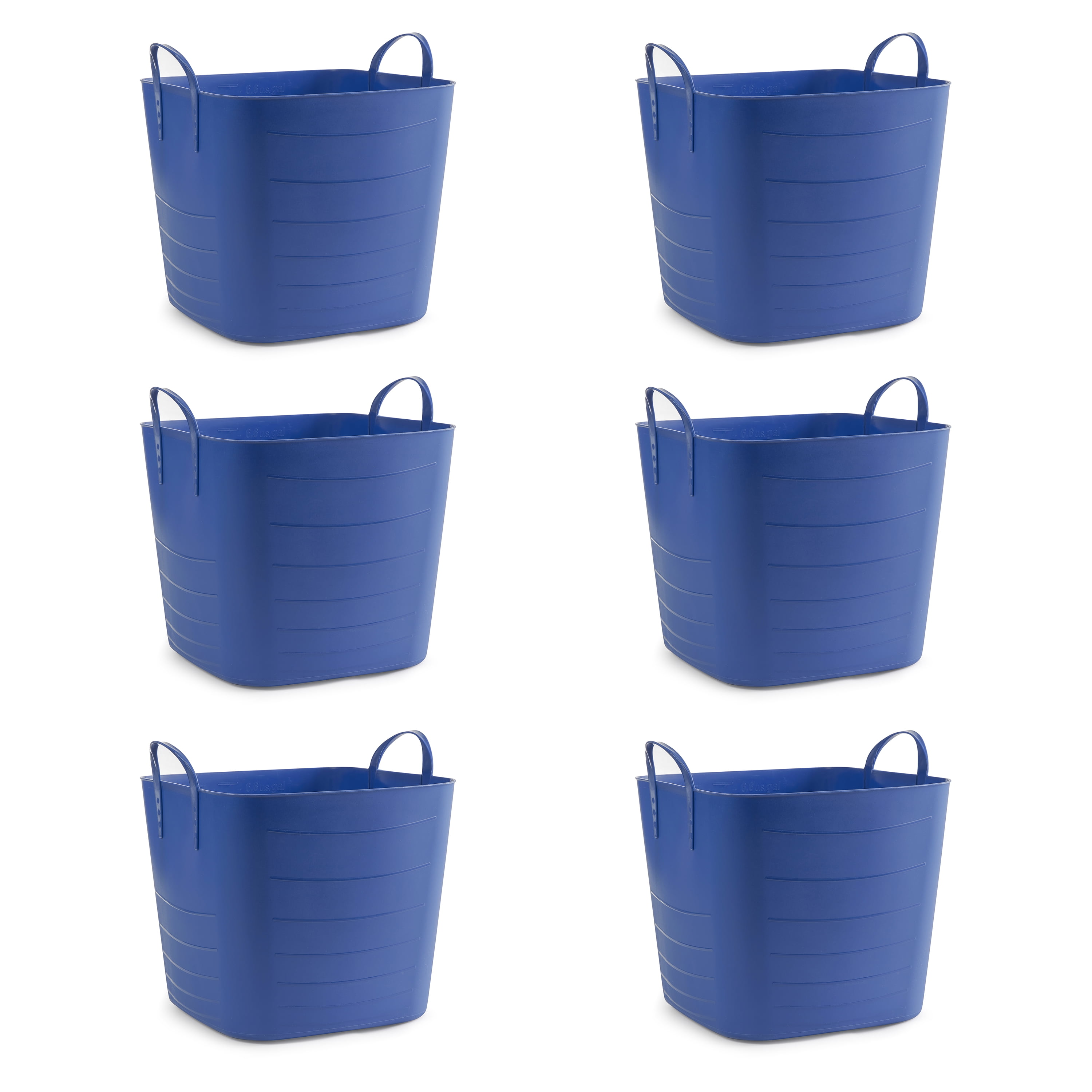 8L Plastic Flexible Storage Tub Laundry Gardening Toy Trug Handles Multipurpose 