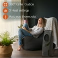 thumbnail image 4 of Lasko 23” 1500W Elite Collection Revolution Full Room Ceramic Space Heater, Remote, Black, CC23630, 4 of 15