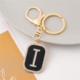thumbnail image 1 of Lujo Rhinestone 26 Letras Inglesas Llavero De Moda Cuadrado Hip Hop Mochila Colgante Adornos Coche Baratija Accesorios, 1 of 4