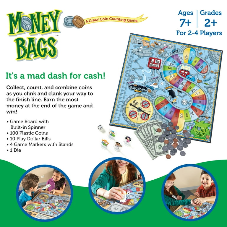 Learning Resources Money Bags Coin Value Board Game photo 6