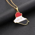 thumbnail image 4 of Xingzhi Exquisite Iraq Map Pendant Necklace For Fashionable Art Lovers Premium gold, 4 of 6