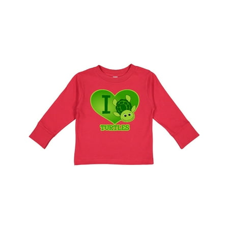 

Inktastic I Love Turtles Gift Toddler Boy or Toddler Girl Long Sleeve T-Shirt