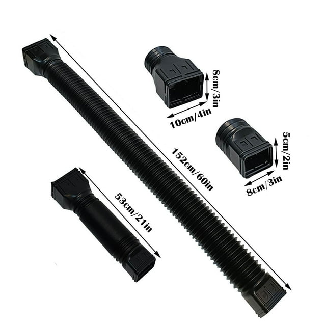 JJKBVCLO Adjustable Downspout Extension Corrugated Drain Pipe Flexible Outdoor Gutter Water Spout For Rainwater Downspouts