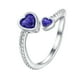 thumbnail image 1 of Anillo ajustable con piedra de nacimiento, anillo para pareja, constelación de corazón, joyería de cumpleaños., 1 of 5