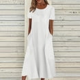 thumbnail image 2 of Yuyuzo Robes d'Été pour Femmes 2025 Décontractées de Printemps avec Poches Longue Robe à Manches Courtes Ample Tunique de Plage T-Shirts Robe Maxi, 2 of 5