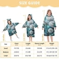 thumbnail image 3 of BZSMCE Wearable Blanket Hoodie Fashion Dandelion Dreams in Cool Hues Home Wear, 3 of 7