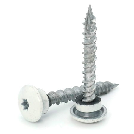 

Low Profile Mechanical Galvanized Roofing Screws White Finish - #10 x 1-1/2 Qty 25