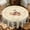 Beige 2, variant on Janvonne Vintage Pink Floral Puppy Tablecloth,Perfect for Spring, Dog Lovers, Brunch, and Kitchen Dining Decor 60"