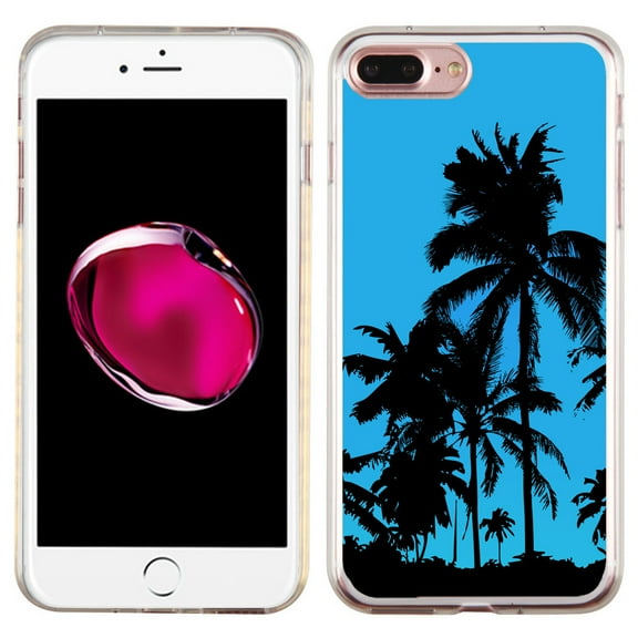 Slim-Fit Case for Apple iPhone 8 PLUS / 7 PLUS, OneToughShield ® Premium TPU Gel Protector Phone Case - Tropical Summer