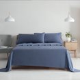 thumbnail image 5 of Aston & Arden Eucalyptus Tencel Sheet Set Navy - King, 5 of 7