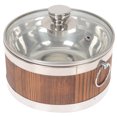 thumbnail image 2 of 1Pcs Seau Alimentaire Récipient en Acier Inoxydable avec Couvercle Forme Ronde pour Restaurant, 2 of 5