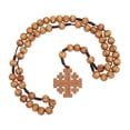 thumbnail image 2 of Collar de Jerusalén de madera de olivo católico TerraSantaStore con forma de rosario, 2 of 6