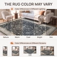 thumbnail image 5 of GENIMO 9'x12' Area Rug for Living Room, Washable Non Slip Soft Persian Rug for Bedroom Dining Room Home Office, Slate Grey, 5 of 10