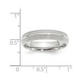 thumbnail image 4 of 14k White Gold 5mm Double Milgrain Comfort Fit Wedding Band Size 13.5 WDMC050, 4 of 5