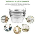 thumbnail image 3 of GOOHOCHY 4Pcs Decorative Metal Bucket Silver Color for Home and Outdoor Flowerpot Use, 3 of 6
