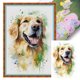 thumbnail image 1 of Hilo Algodón Ecológico Bordado Punto Cruz Con Perro Impreso 11CT 40x60cm, 1 of 9