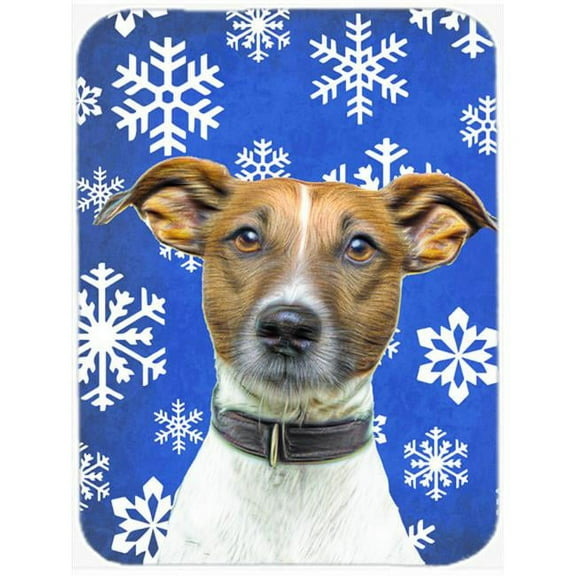 Winter Snowflakes Holiday Jack Russell Terrier Mouse Pad, Hot Pad or Trivet