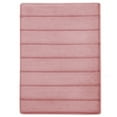 Microdry Quick Drying Memory Foam Bath Mat Set, Pink (2Piece