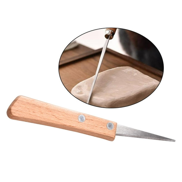 Cuchillo portátil Fettling, cortador de arte artesanal de acero inoxidable para esculpir cerámica, arcilla, tallado, modelado, modelado, herramientas 16CM Baoblaze Fettling Clay Más lindo
