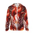 thumbnail image 2 of Lsque Red Leaf Flame Fox UPF 50+ Lightweight Sun Protection Men's Women's Long Sleeve Shirt, Hoodie Performance -X-Large, 2 of 9
