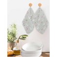thumbnail image 2 of Easter Bunny Kitchen Dish Towels for Drying Dishes Set of 3, Carrots Cute Rabbit Pink Love Heart Grey Green Waffle Weave Microfiber Hand Tea Bathroom Towels Quick Dry & Absorbent Towel 12x12, 2 of 7
