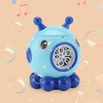 thumbnail image 4 of Juego de soplador de burbujas, juguete para niños pequeños con luces y música, soplador de burbujas de jabón de dibujos animados Pulpo azul de 5 agujeros, 4 of 8