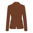 thumbnail image 4 of Long Sleeve Spring Fall Women One Button Blazer Work Office Coat, 4 of 4