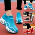 thumbnail image 3 of huanledash Women Breathable Walking Shoes Sneakers Slip On Air Cushion Platform Trainers, 3 of 8