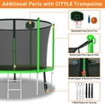 thumbnail image 6 of CITYLE Trampoline 10FT Trampoline for Kids and Adults, Outdoor Trampoline with Enclosure Net, Backyard Trampoline with Basketball Hoop, Wind Stakes, Ladder, Weather Resistant, Easy Assembly,Last Long, 6 of 8