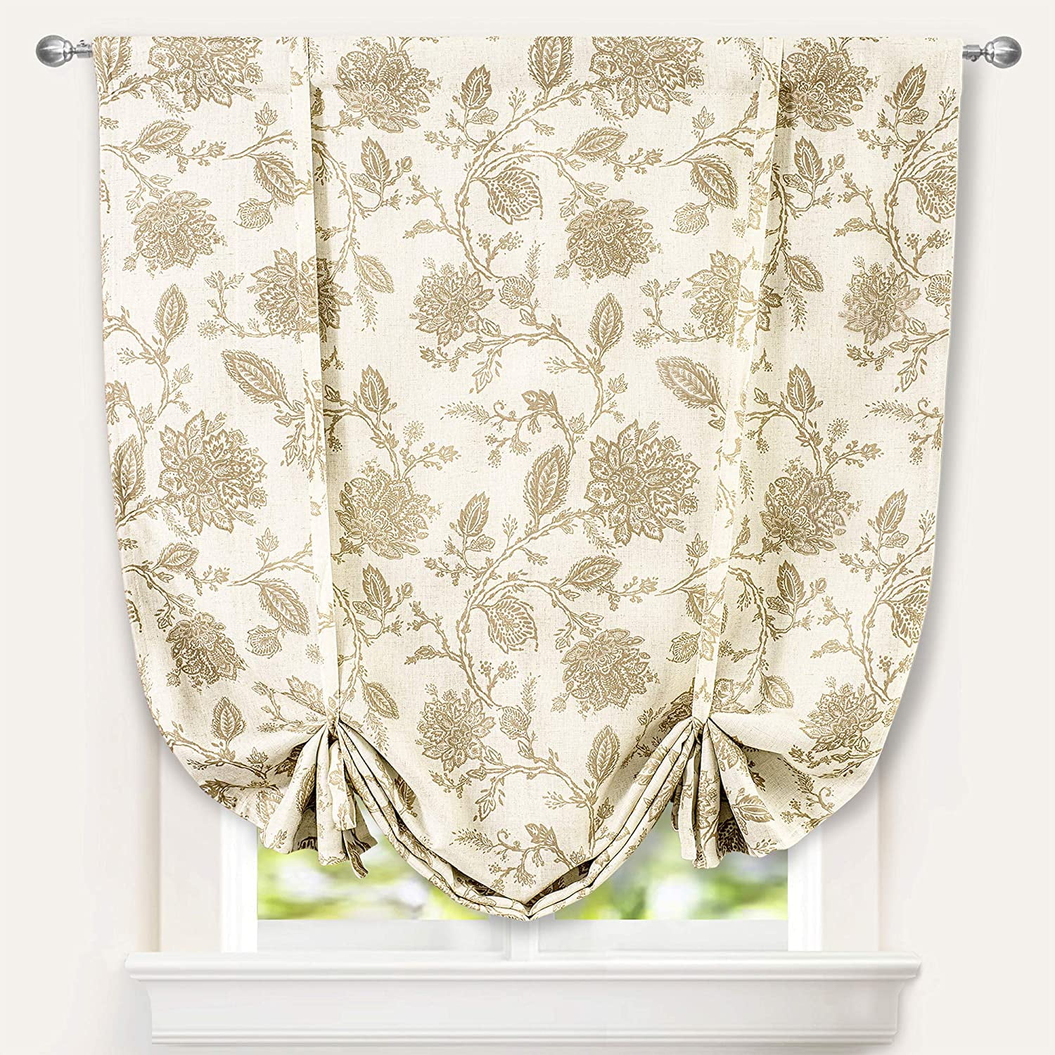 DriftAway Freda Jacobean Floral Linen Blend Room Darkening Thermal